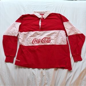 Vintage Coca-Cola Rugby Long Sleeve Large